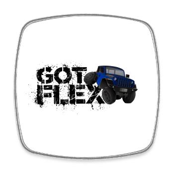 GOT FLEX - Geländewagen - Off Road / Blau - Viereckiger Kühlschrankmagnet - Weiß - Vorne
