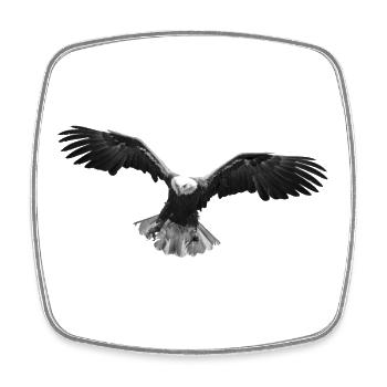 Adler - Magnet carré - blanc - Devant