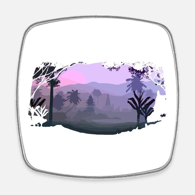 Landschaft - Viereckiger Kühlschrankmagnet - Weiß