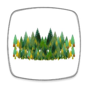 trees and trees and trees - Viereckiger Kühlschrankmagnet - Weiß - Vorne