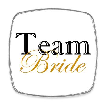 Team Bride T-Shirt JGA Gold Hochzeit Geschenk - Viereckiger Kühlschrankmagnet - Weiß - Vorne