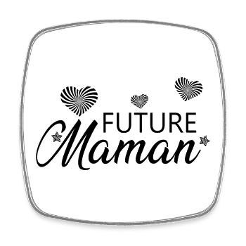 Future Maman - Magnet carré - blanc - Devant