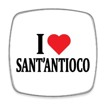 Sant'Antioco t-shirt Sardinia t-shirt - Square fridge magnet - white - Front