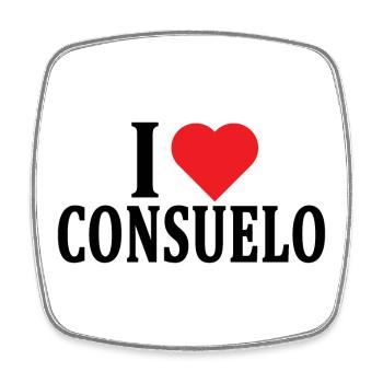 T-shirt J’adore Consuelo t-shirt idée cadeau - Magnet carré - blanc - Devant
