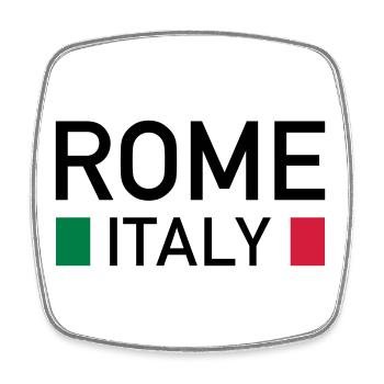 Rome, Italy (two squares) - Square fridge magnet - white - Front