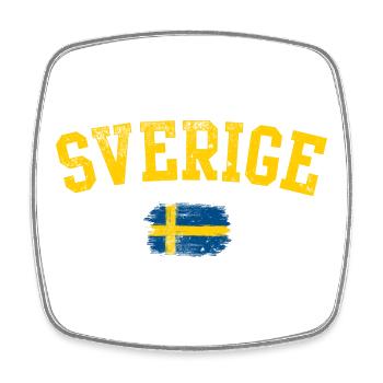 Sverige Arc Flag Emblem - Square fridge magnet - white - Front