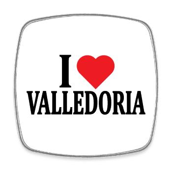 t-shirt Io amo Valledoria t-shirt Sardegna - Square fridge magnet - white - Front