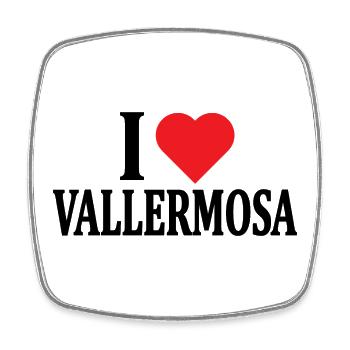T-shirt I love Vallermosa t-shirt gift idea - Square fridge magnet - white - Front