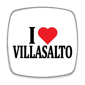 T-shirt I love Villasalto t-shirt Sardinia - Square fridge magnet - white - Front