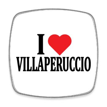 T-Shirt Ich liebe Villaperuccio T-Shirt Sardinien - Viereckiger Kühlschrankmagnet - Weiß - Vorne