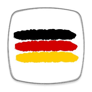 Allemagne couleurs noir rouge or - Magnet carré - blanc - Devant