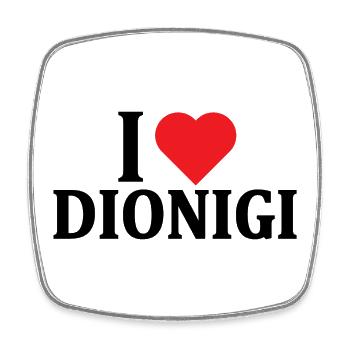 T-shirt J’adore Dionigi t-shirt idée cadeau - Magnet carré - blanc - Devant