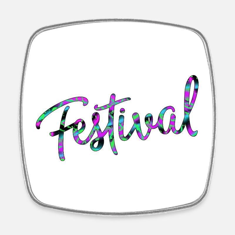 Festival - Square fridge magnet - white