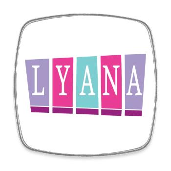 Lyana - Magnet carré - blanc - Devant