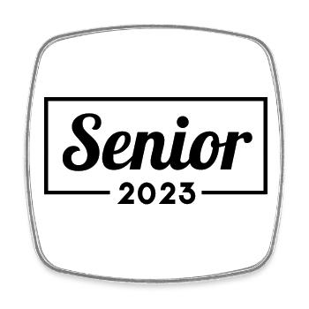 Senior 2023 - Graduated Students Graduation Party - Square fridge magnet - white - Front