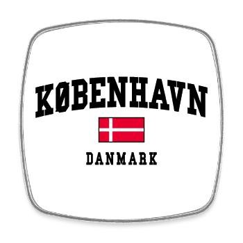 Copenhagen Denmark Flag Design - Square fridge magnet - white - Front