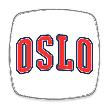 Oslo - Magnet carré - blanc - Devant