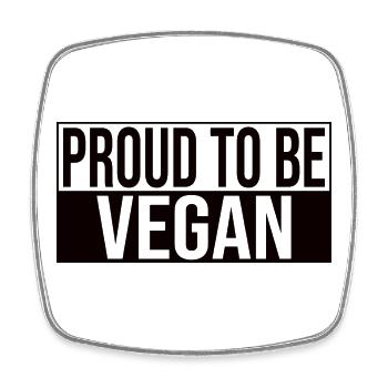 Proud To Be Vegan - Square fridge magnet - white - Front