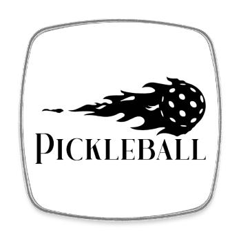 Pickleball - Viereckiger Kühlschrankmagnet - Weiß - Vorne