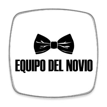 Equipo Del Novio Groom's Team Wedding Groomsmen - Square fridge magnet - white - Front