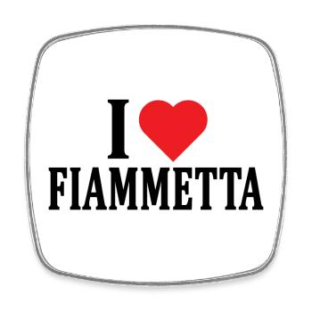 t-shirt I love Fiammetta t-shirt gift idea - Square fridge magnet - white - Front