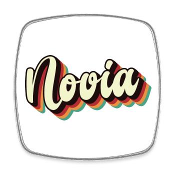 Novia Girlfriend Engagement Bridal Shower Wedding - Square fridge magnet - white - Front