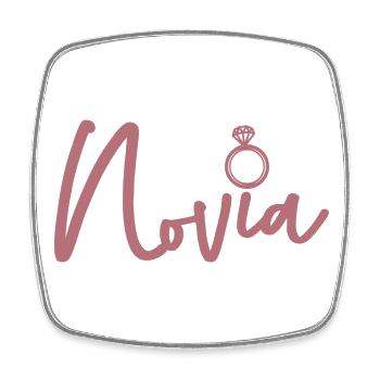 Novia Girlfriend Engagement Bridal Shower Wedding - Square fridge magnet - white - Front