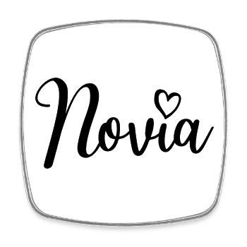 Novia Girlfriend Engagement Bridal Shower Wedding - Square fridge magnet - white - Front