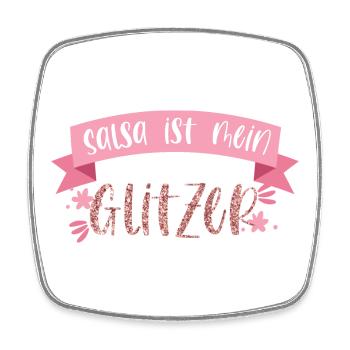 Salsa ist mein Glitzer! Tänzerin tanzen Geschenk - Viereckiger Kühlschrankmagnet - Weiß - Vorne