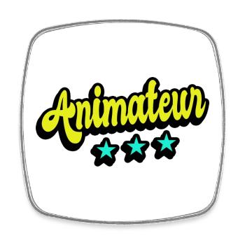 Animateur Design - Viereckiger Kühlschrankmagnet - Weiß - Vorne