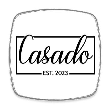 Casado Est. 2023 Engagement Groom's Wedding Party - Square fridge magnet - white - Front