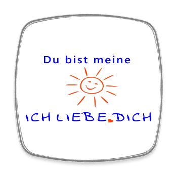 du bist meine Sonne - Viereckiger Kühlschrankmagnet - Weiß - Vorne