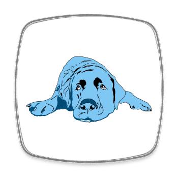 Labrador - Magnet carré - blanc - Devant