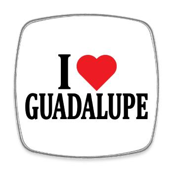 t-shirt I love Guadalupe t-shirt gift idea - Square fridge magnet - white - Front