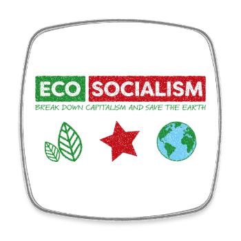 Eco Socialismo - Magnet carré - blanc - Devant