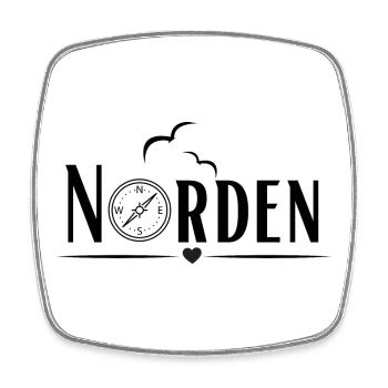 Norden - Norddeutsch Maritim - Viereckiger Kühlschrankmagnet - Weiß - Vorne