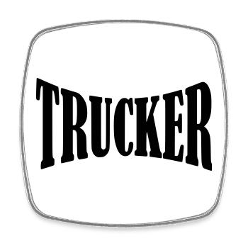 Chemise de camionneur - Magnet carré - blanc - Devant