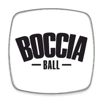 Boccia player Clothing with bocce balls Boccia - Square fridge magnet - white - Front