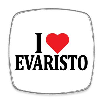 t-shirt J’adore Evaristo idée cadeau t-shirt - Magnet carré - blanc - Devant