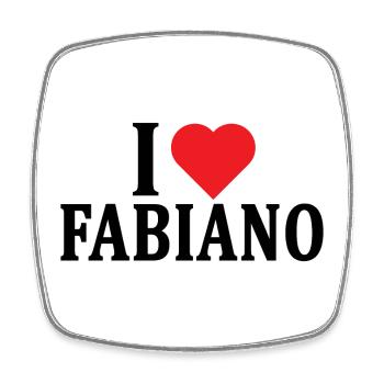 J’adore Fabiano t-shirt t-shirt idée cadeau - Magnet carré - blanc - Devant