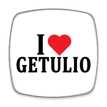 t-shirt I love Getulio t-shirt gift idea - Square fridge magnet - white - Front
