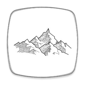 Berglaundschoft - mountain landscape, mountains, nature - Square fridge magnet - white - Front