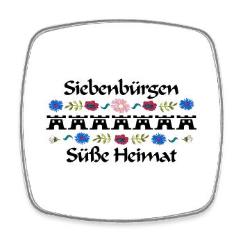 Siebenbürgen süße Heimat Design mit 7 Burgen - Viereckiger Kühlschrankmagnet - Weiß - Vorne