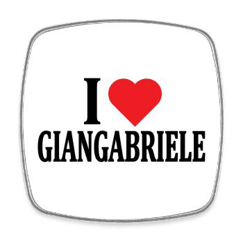 T-Shirt Giangabriele T-Shirt Geschenkidee - Viereckiger Kühlschrankmagnet - Weiß - Vorne