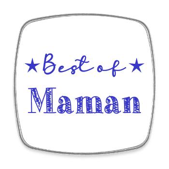 FÊTE DES MÈRES. BONNE FÊTE MAMAN. MAMAN. JE T'AIME - Magnet carré - blanc - Devant