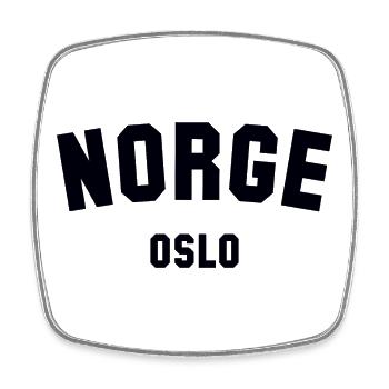 OSLO, Norvège Norwegen Norge - Magnet carré - blanc - Devant