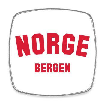 BERGEN, Norway Norwegen Norge - Square fridge magnet - white - Front