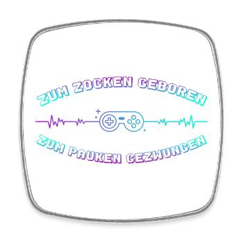 Zocken Geboren Neon Controller - Viereckiger Kühlschrankmagnet - Weiß - Vorne