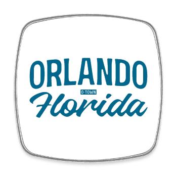 Style d’écriture Orlando Florida - Magnet carré - blanc - Devant