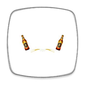 Beers Lift More Than Weights - Square fridge magnet - white - Front